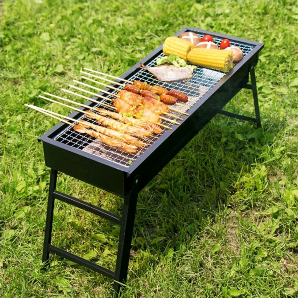 Parrilla a Carbón Plegable Portátil Picnic Jardín Terraza - Imagen 3