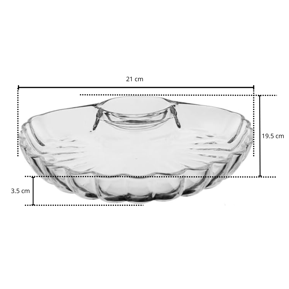 Set de 4 Platos de Vidrio de Concha Marina para Aperitivos - Imagen 8