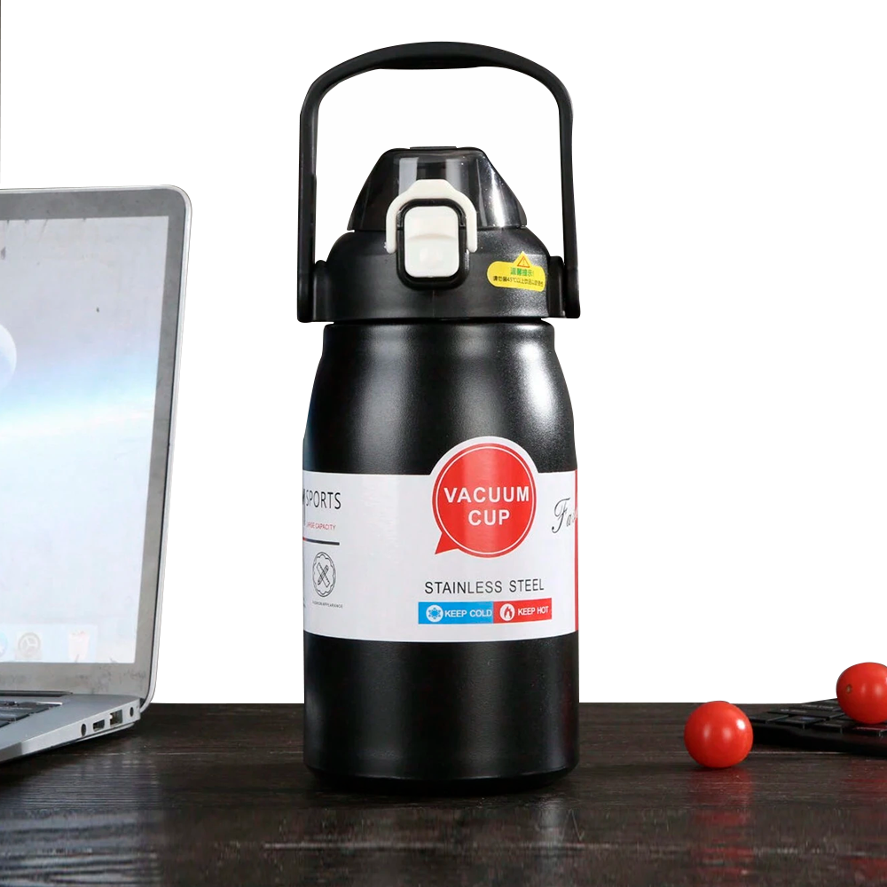 Termo de acero inoxidable con pajita portable acabado Mate 750ml - Imagen 3