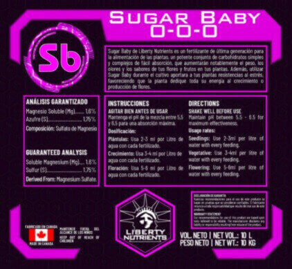 LIBERTY NUTRIENTS SUGAR BABY 20L