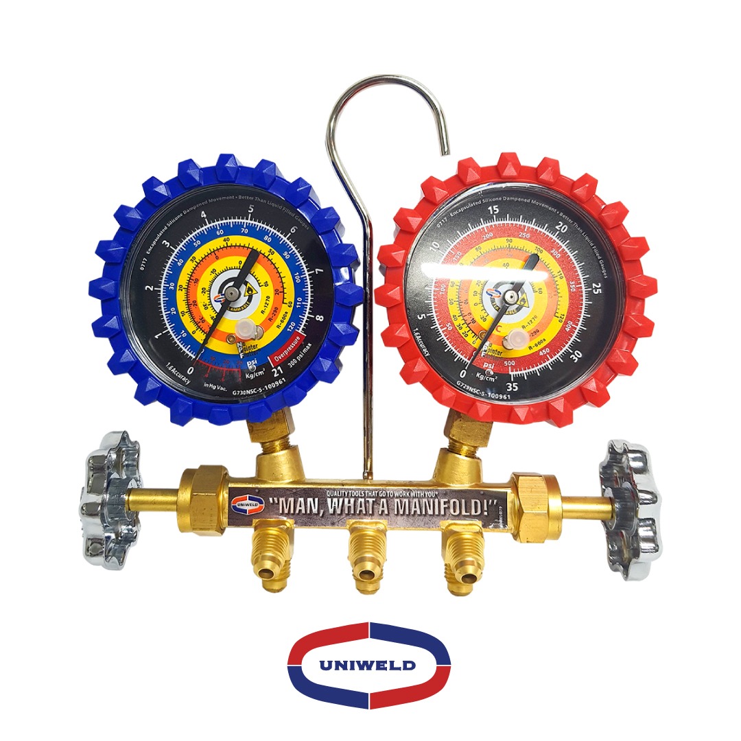 JUEGO MANOMETROS R290-R600-R1270 PARA REFRIGERACIÓN UNIWELD