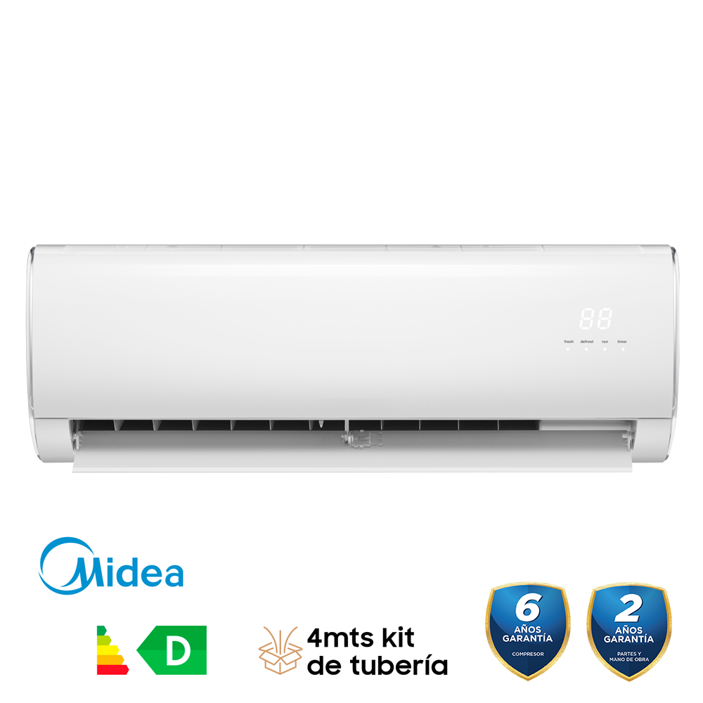 AIRE ACONDICIONADO MINI SPLIT ON / OFF 12000 BTU 110V EFICIENCIA 13S R410A MIDEA