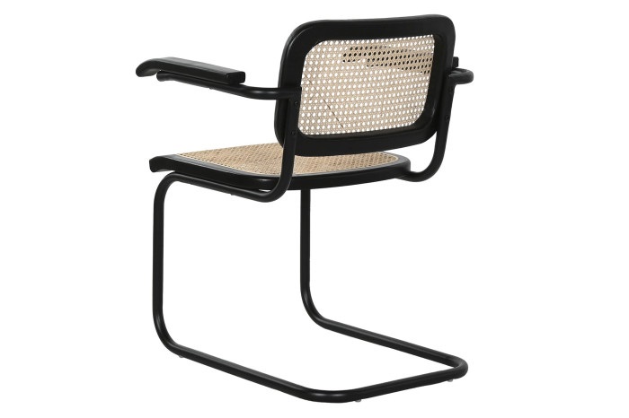 Set 4 Sillas en Metal y Madera deOlmo Negra Albany, Retro (46x46x82 cm) - Imagen 2